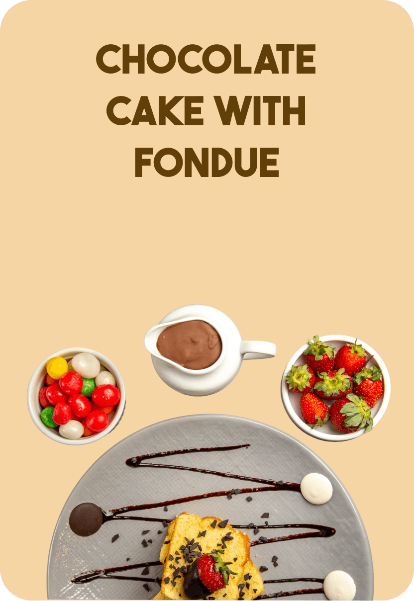 Chocolate Cake With Fondue